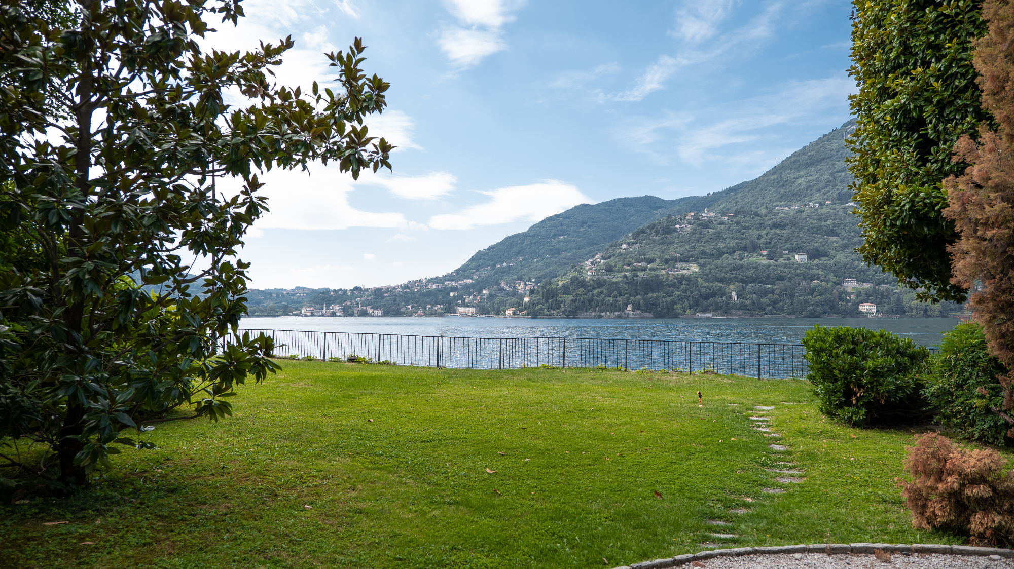Common garden on the lake